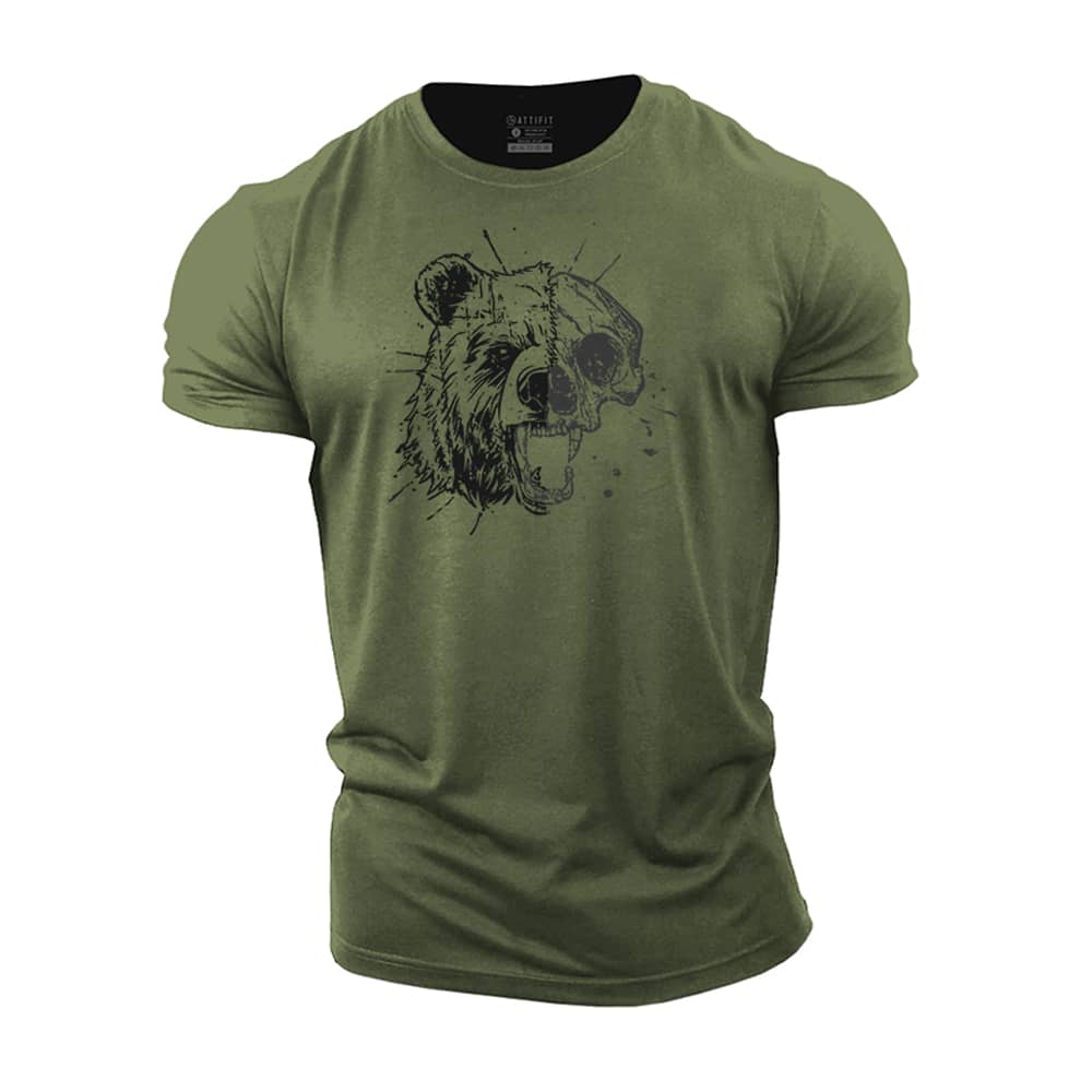 Bear Skull Cotton T-Shirt