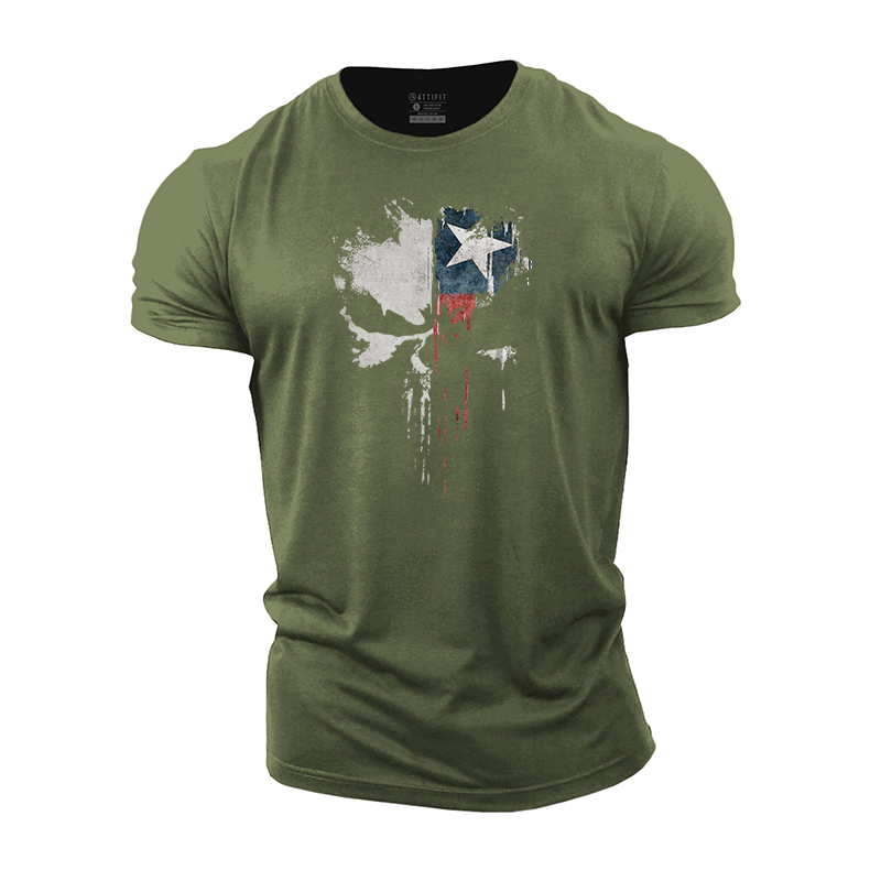 Texas Skull Cotton T-Shirt