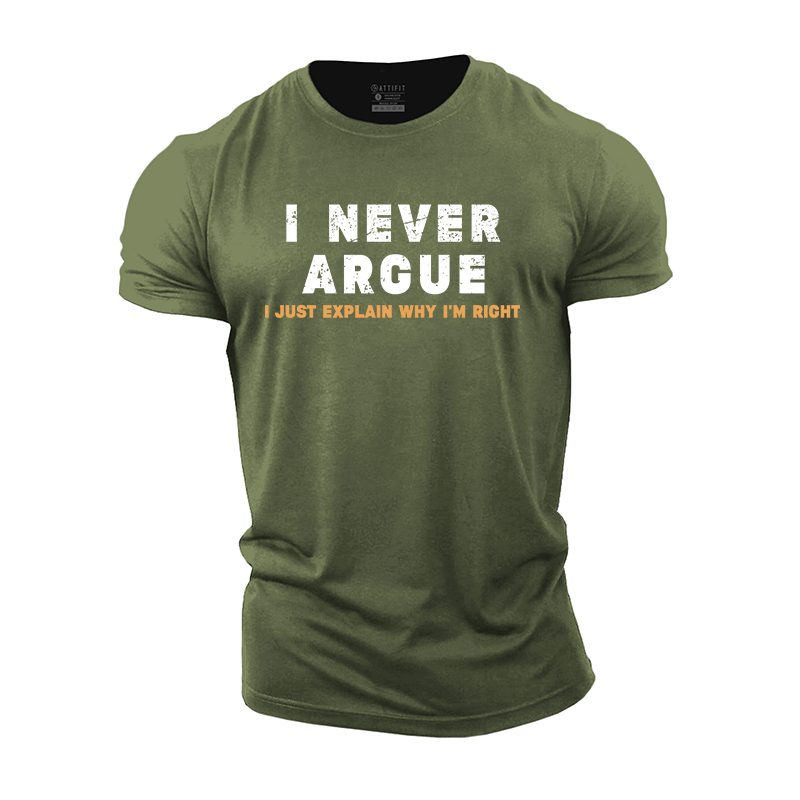 Never Argue Cotton T-Shirt