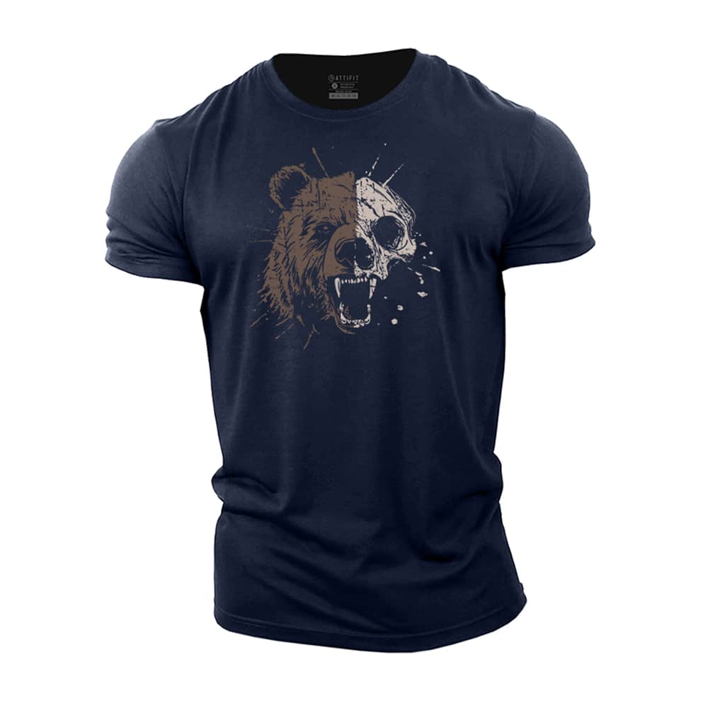 Bear Skull Cotton T-Shirt