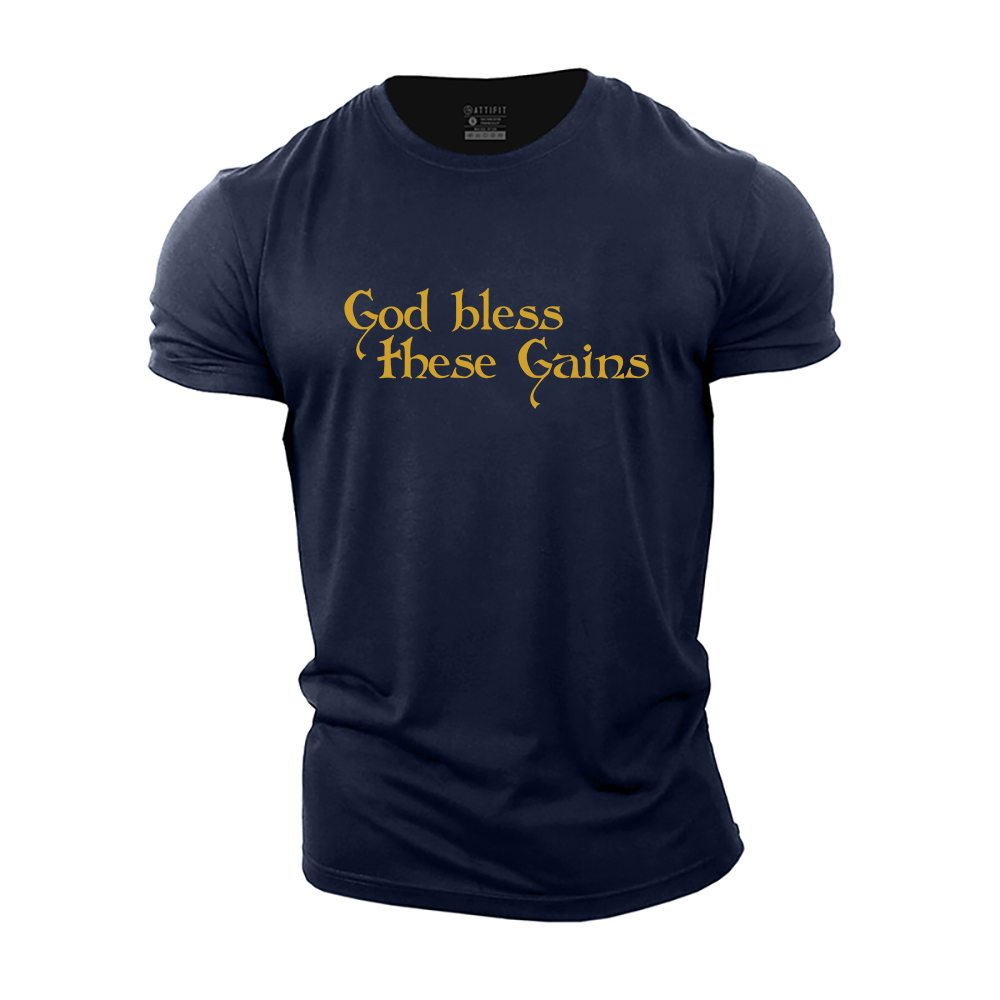 God Bless These Gains Cotton T-Shirt