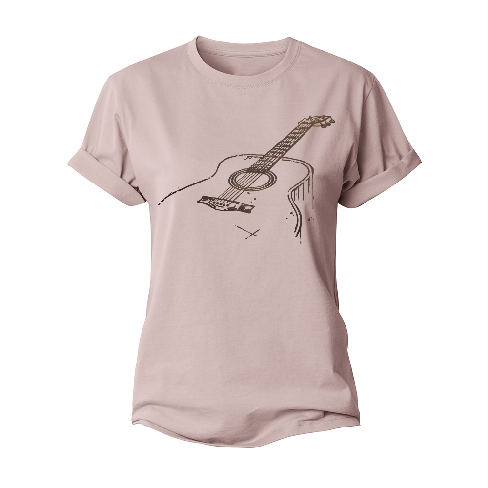 Acoustic Guitar Women's Cotton T-Shirt