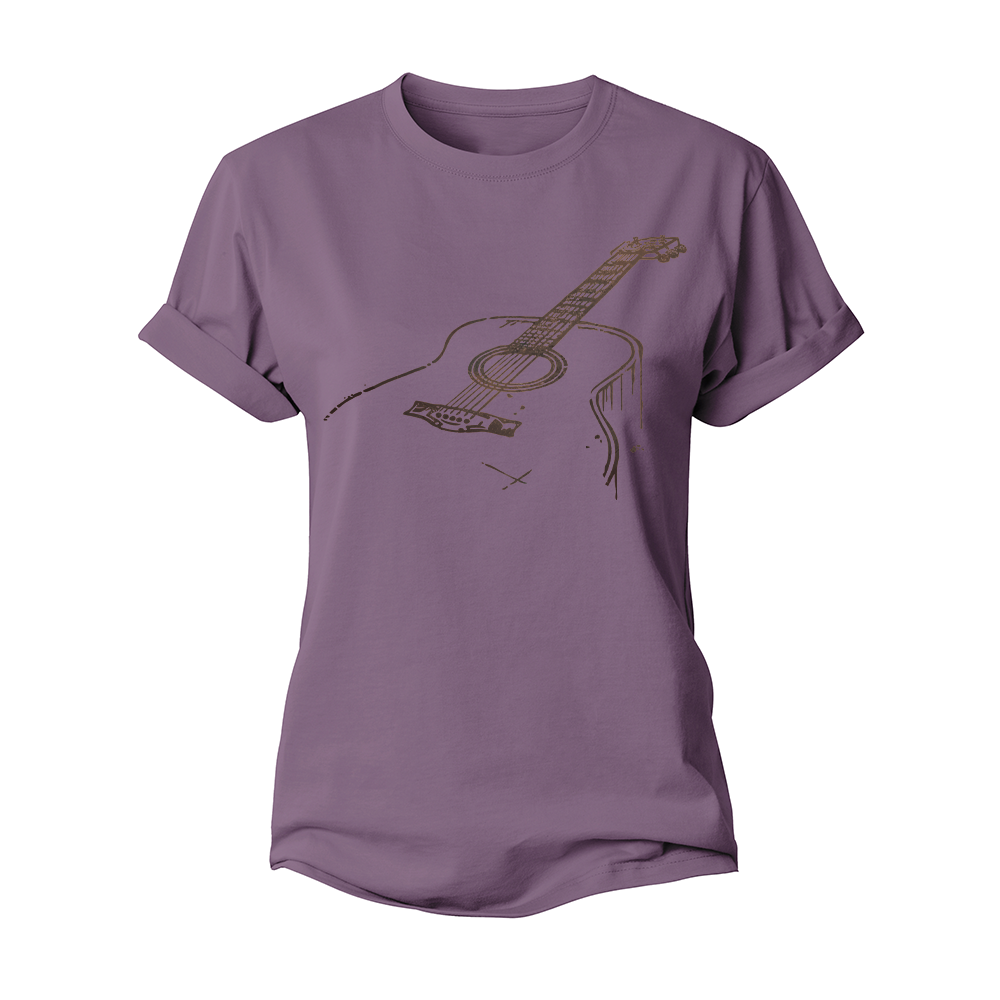 Acoustic Guitar Women's Cotton T-Shirt