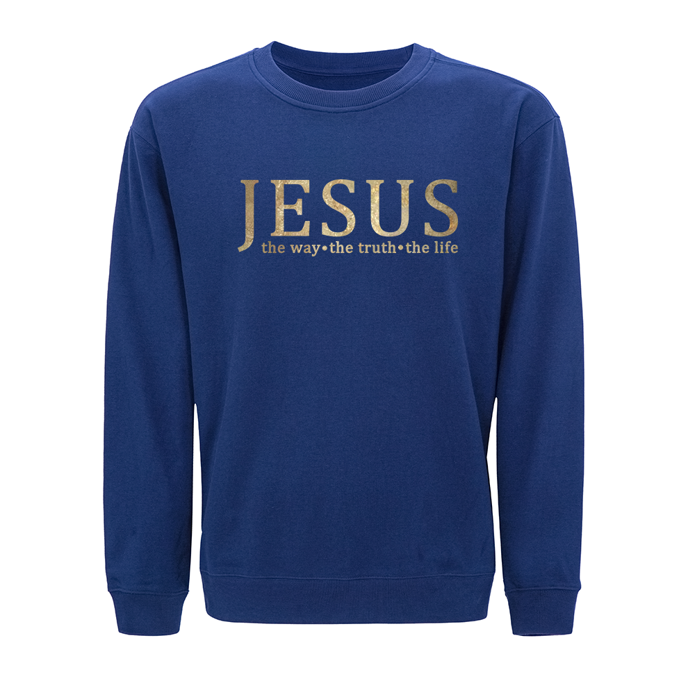 Jesus, The Way The Truth The Life Crewneck Sweatshirt