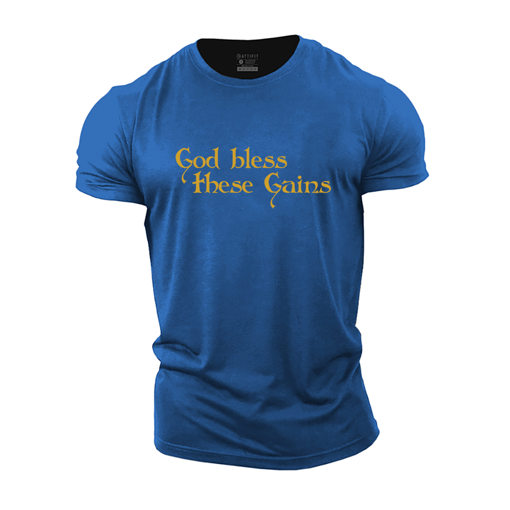 God Bless These Gains Cotton T-Shirt