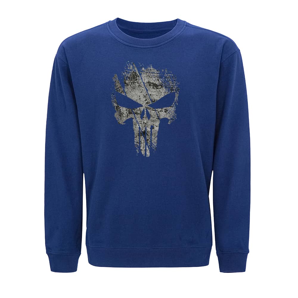 Broken Punisher Skull Crewneck Sweatshirt