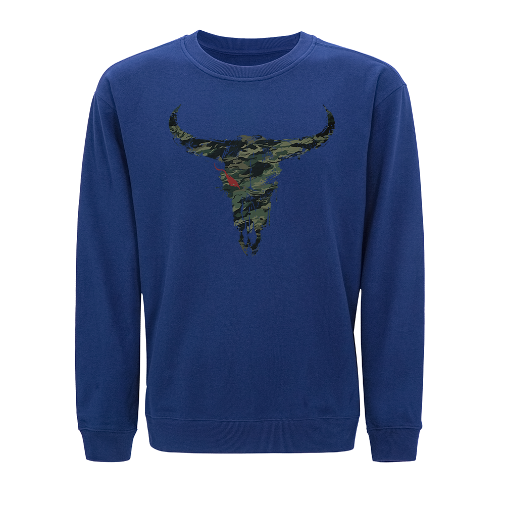 Camouflage Bull Crewneck Sweatshirt