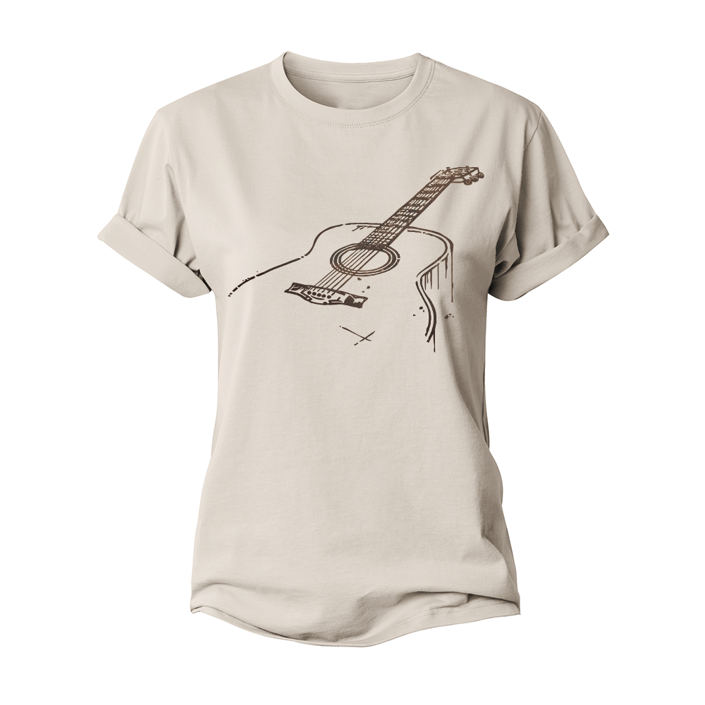 Acoustic Guitar Women's Cotton T-Shirt