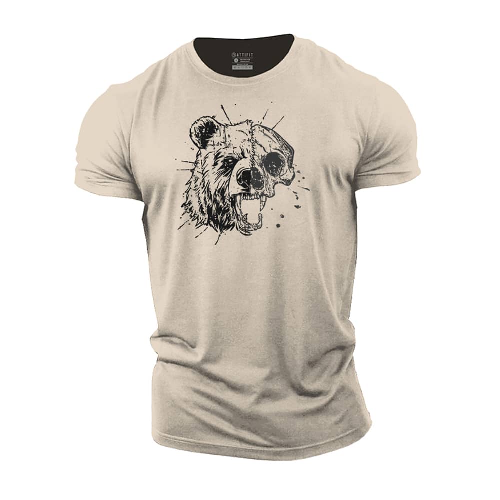 Bear Skull Cotton T-Shirt