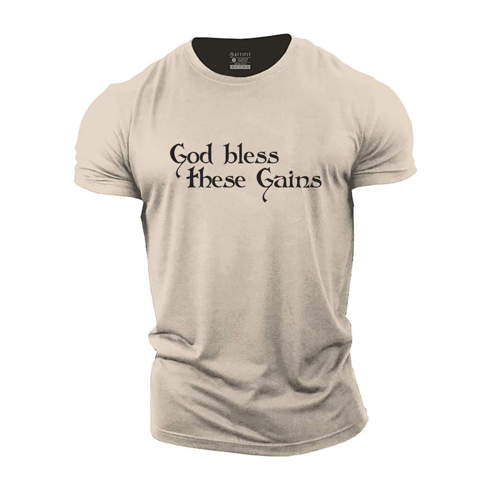 God Bless These Gains Cotton T-Shirt