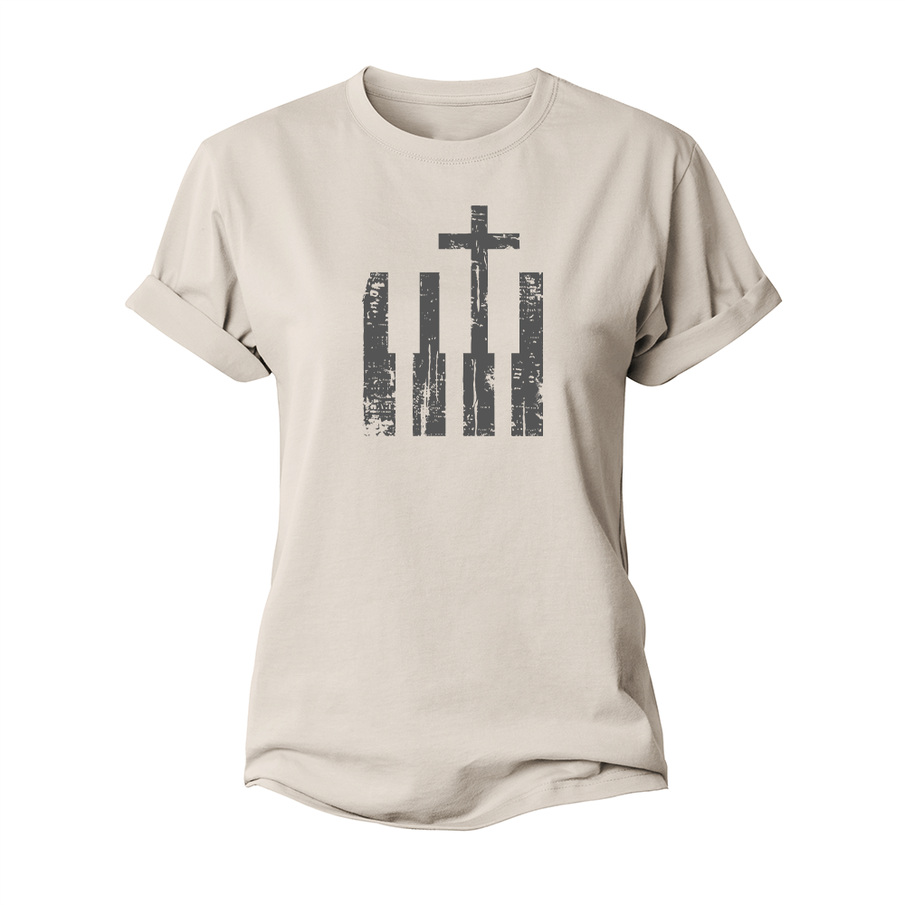 Piano Cross Women's Cotton T-Shirt