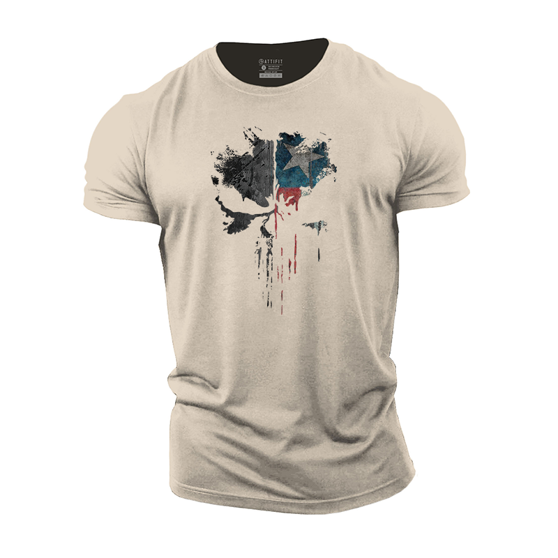 Texas Skull Cotton T-Shirt