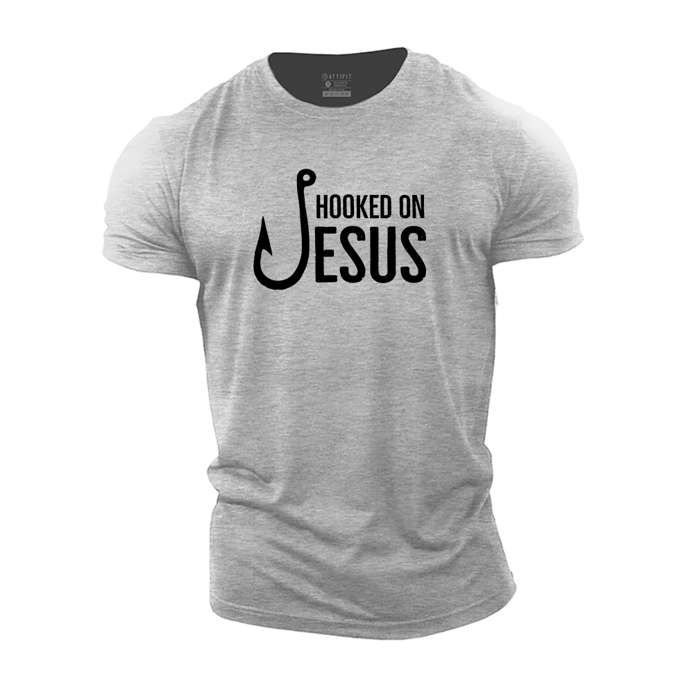 Hooked on Jesus Cotton T-Shirt