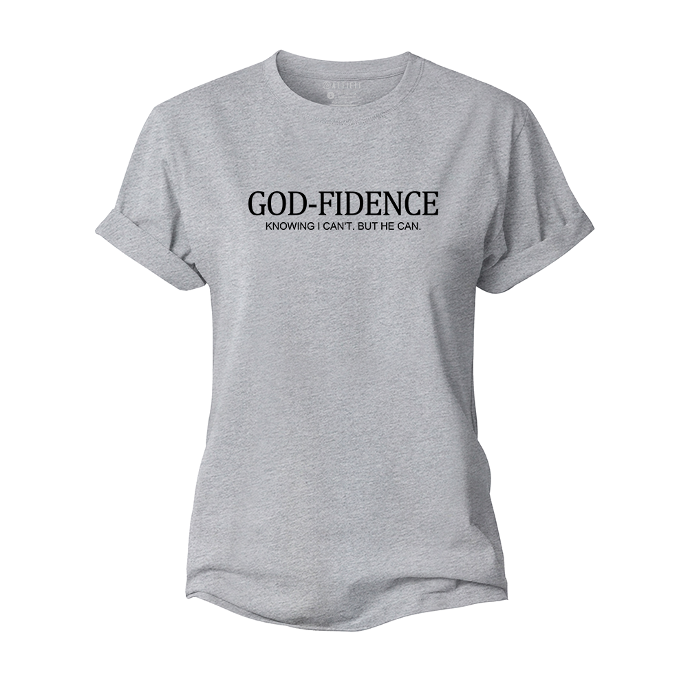 Godfidence, Knowing I Can't but He Can Women's Cotton T-Shirt