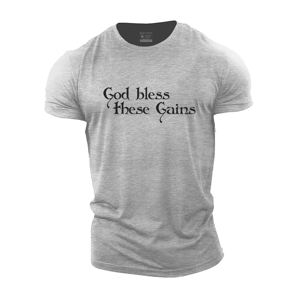 God Bless These Gains Cotton T-Shirt