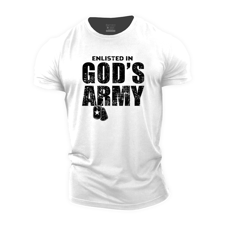 Enlisted in God's Army Cotton T-Shirt