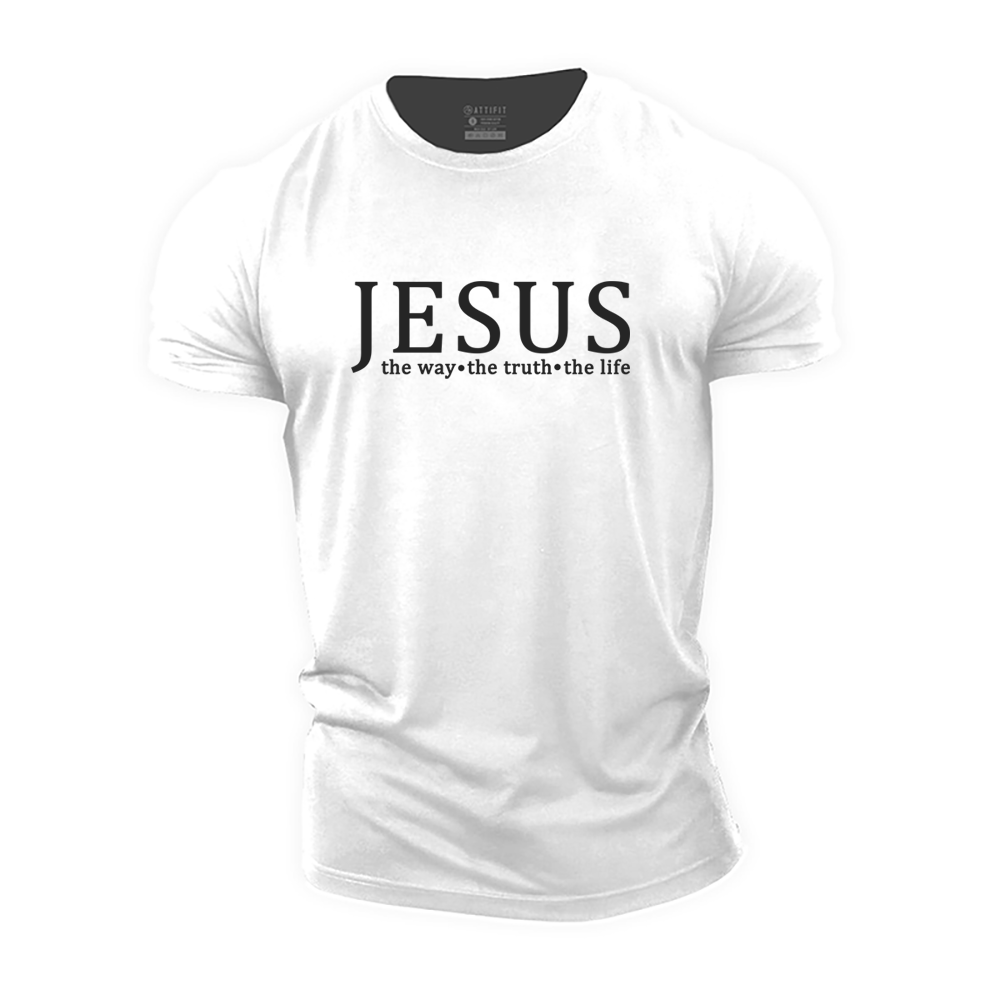 Jesus, The Way The Truth The Life Cotton T-Shirt