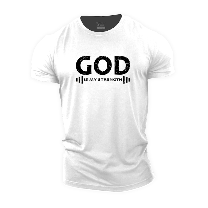 God Is My Strength Cotton T-Shirt