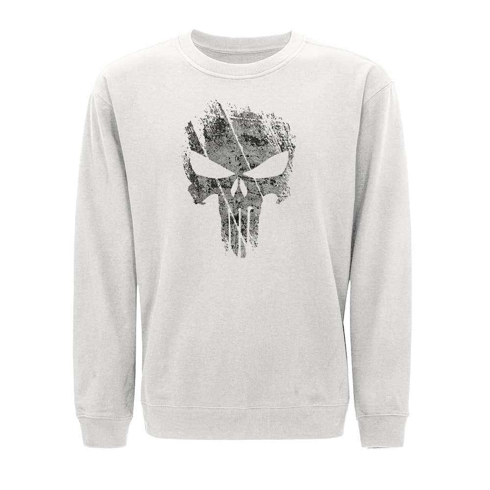 Broken Punisher Skull Crewneck Sweatshirt