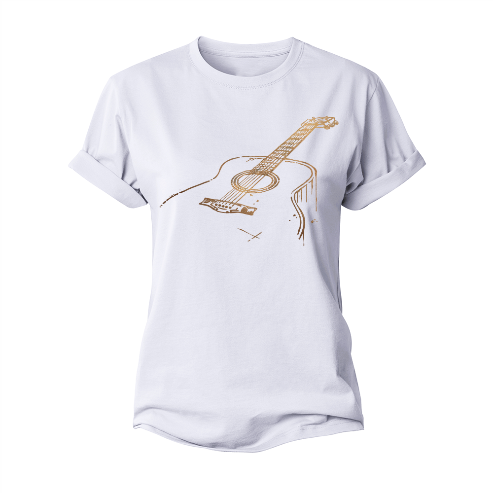 Acoustic Guitar Women's Cotton T-Shirt