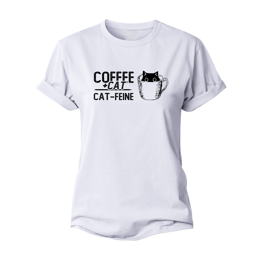 Coffee + Cat = Cat-feine Women's Cotton T-Shirt