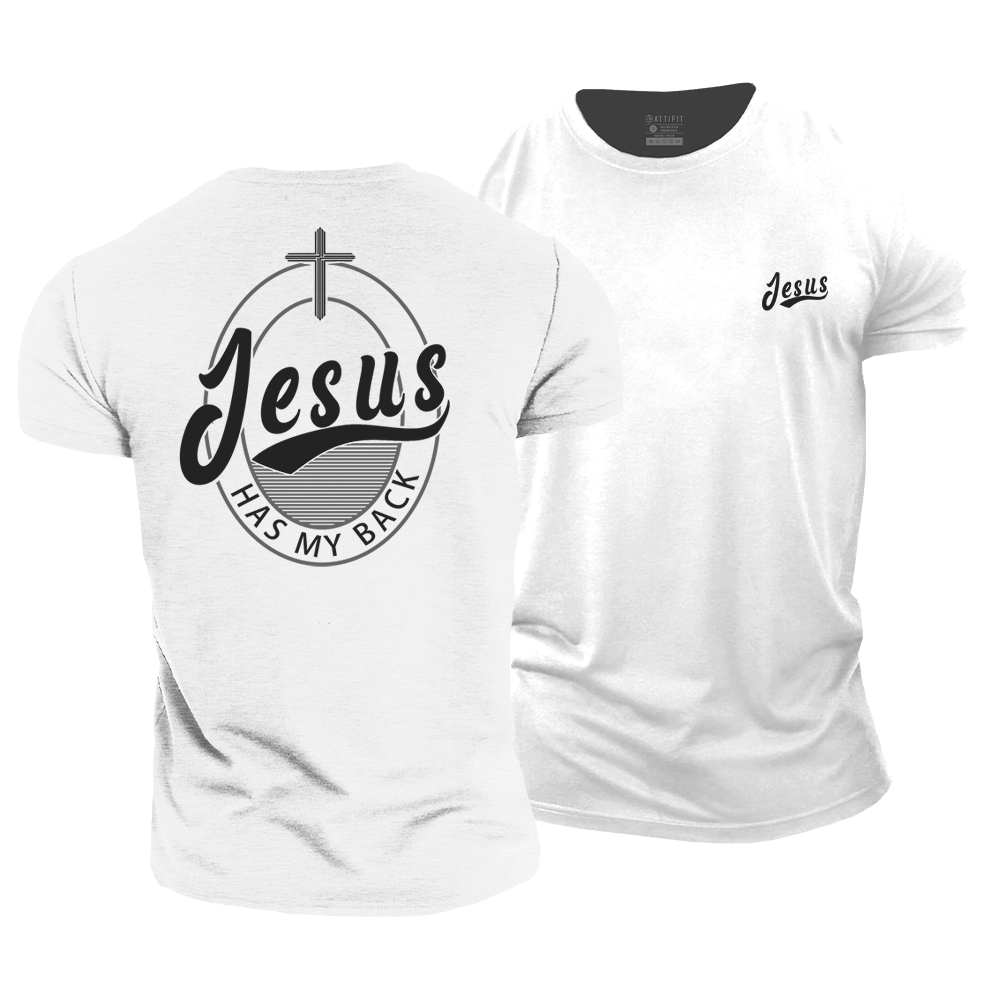 Jesus Has My Back Cotton T-Shirt