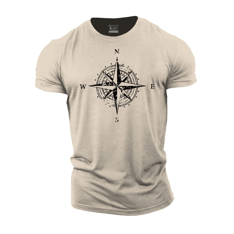 Cotton Compass Graphic Men's T-shirts