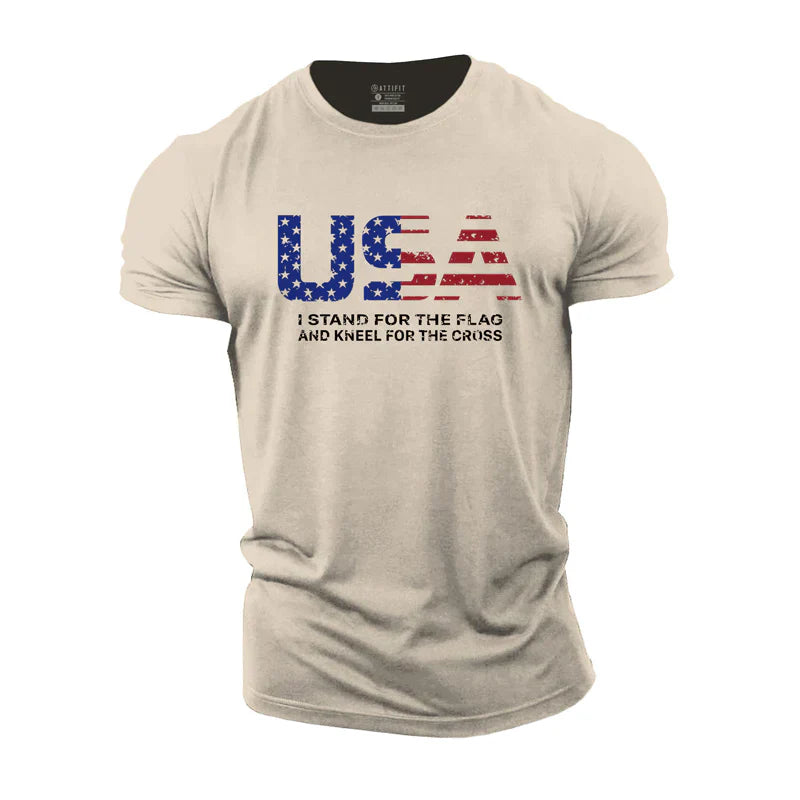 Cotton USA Independence Day Pattern T-shirts