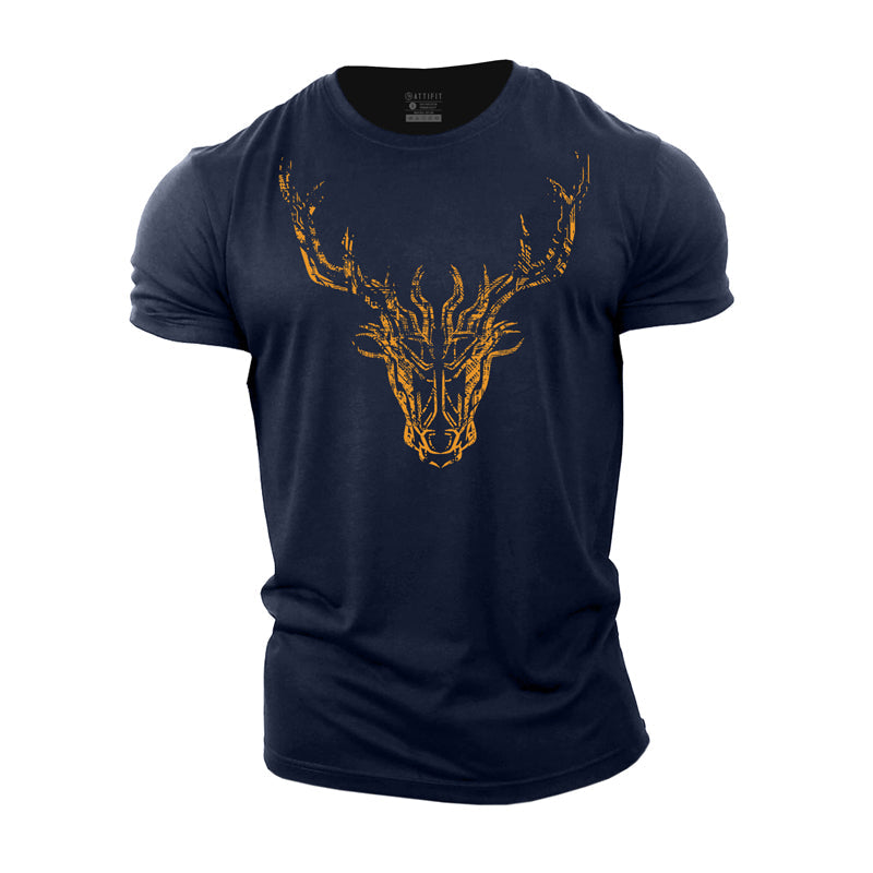 Cotton Deer Graphic Men's T-shirts