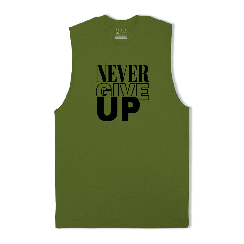 Cotton Never Give Up Men's Tank Top