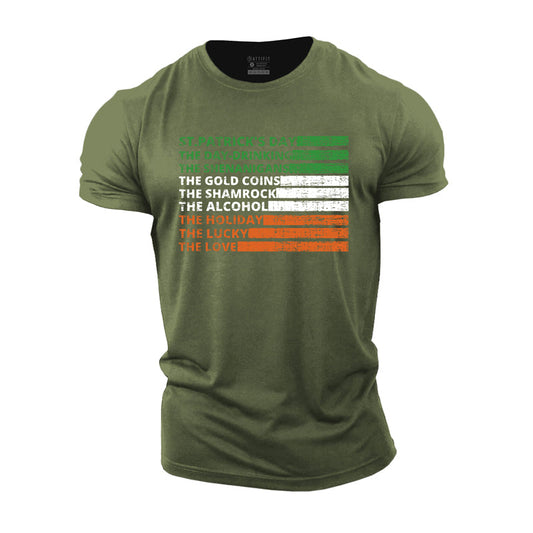 Cotton St. Patrick's Day Graphic Men's T-shirts