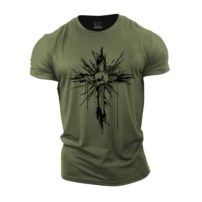 Cross Skull Cotton T-Shirt