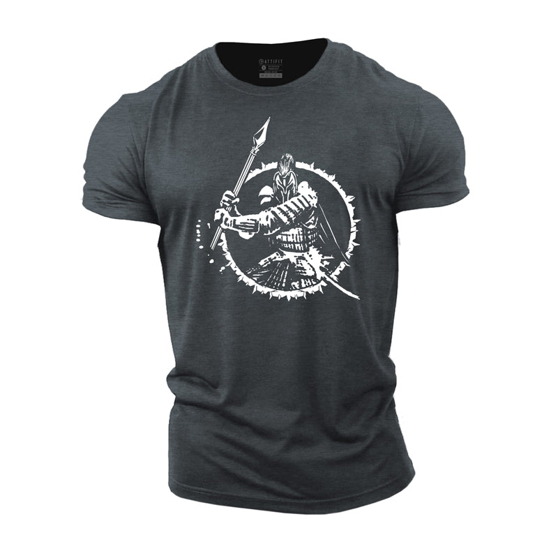 Cotton Spartan Warrior Workout Men's T-shirts