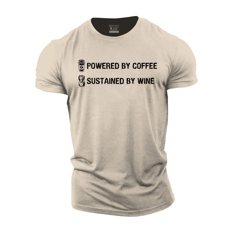 Cotton Sustained By Wine Graphic Men's T-shirts