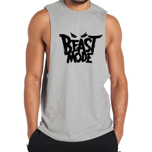 Cotton Beast Mode Graphic Men's Tank Top