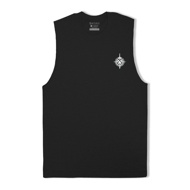 Cotton Sword And Shield Graphic Tank Top