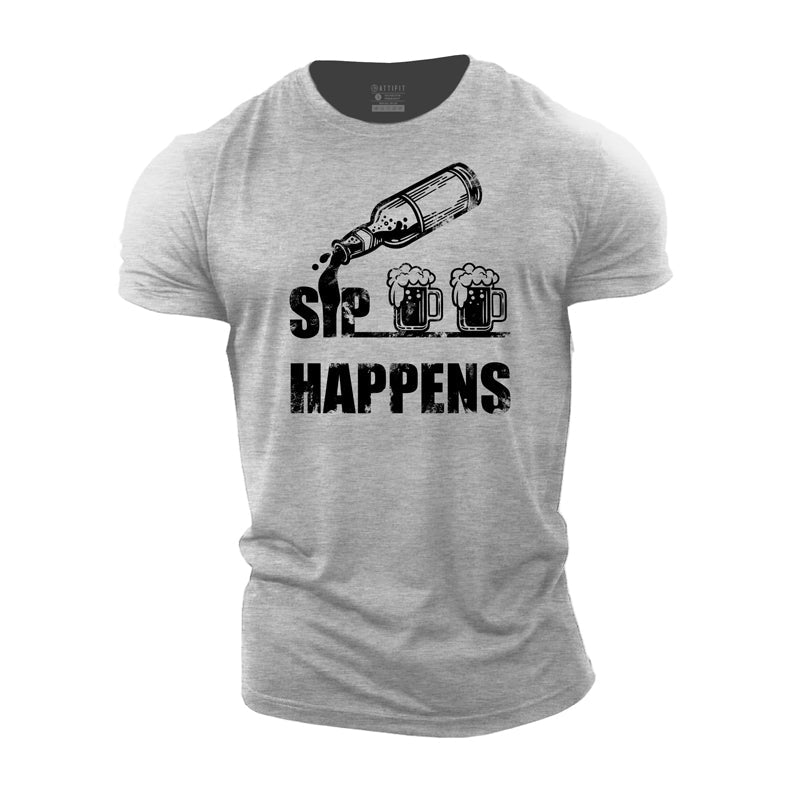 Sip Happens Cotton T-Shirt