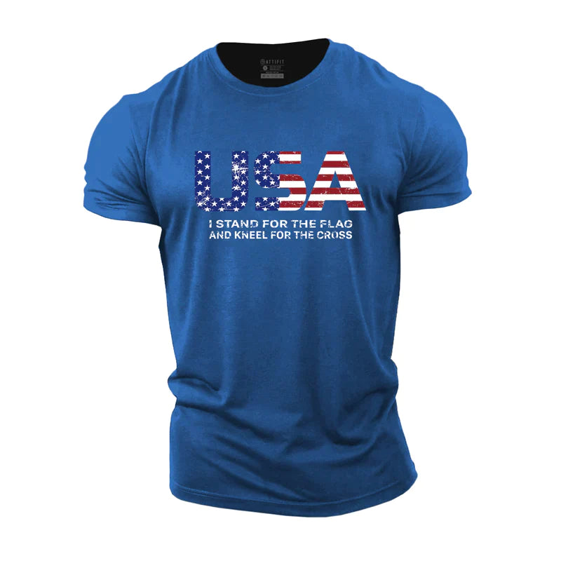 Cotton USA Independence Day Pattern T-shirts