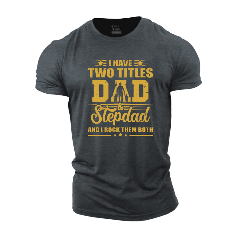 Cotton Dad Stepdad Graphic Men's T-shirts