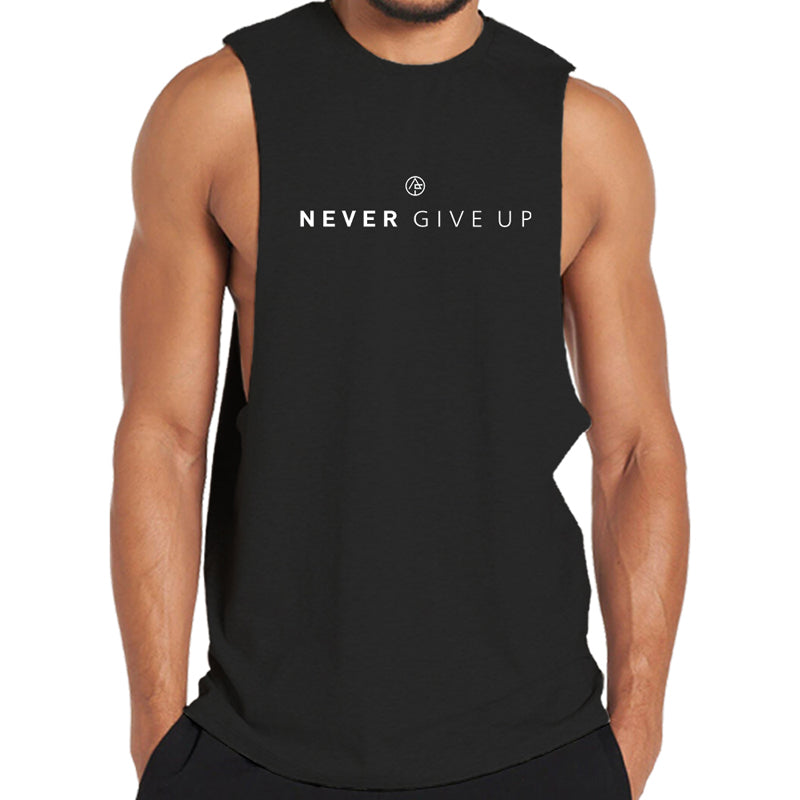 Cotton Never Give Up Men's Tank Top