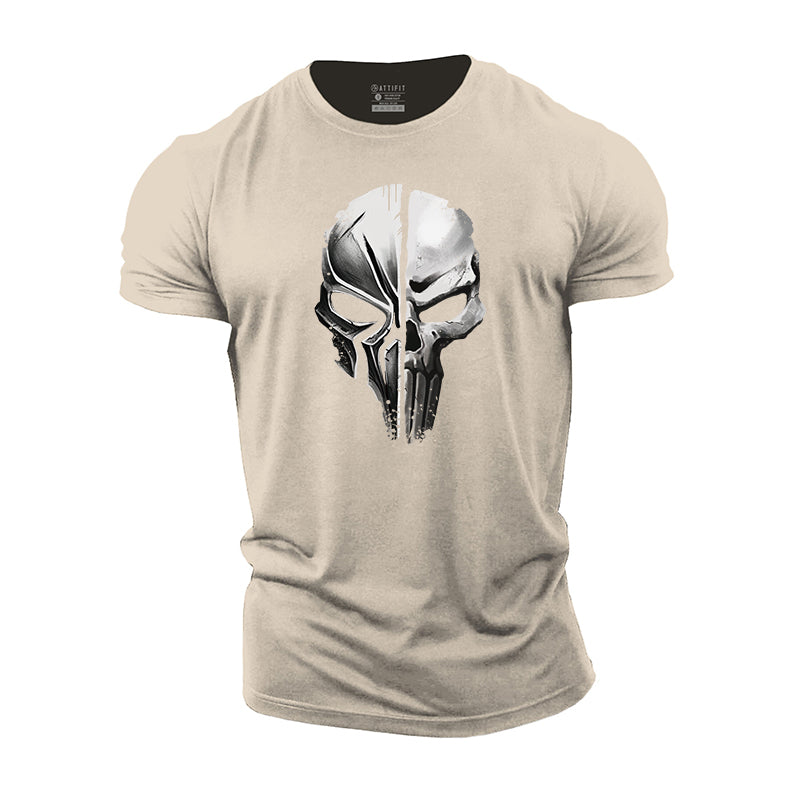 Skull Helmet Cotton T-Shirt