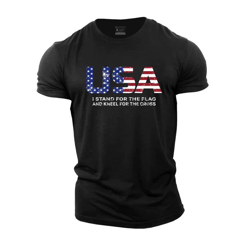 Cotton USA Independence Day Pattern T-shirts