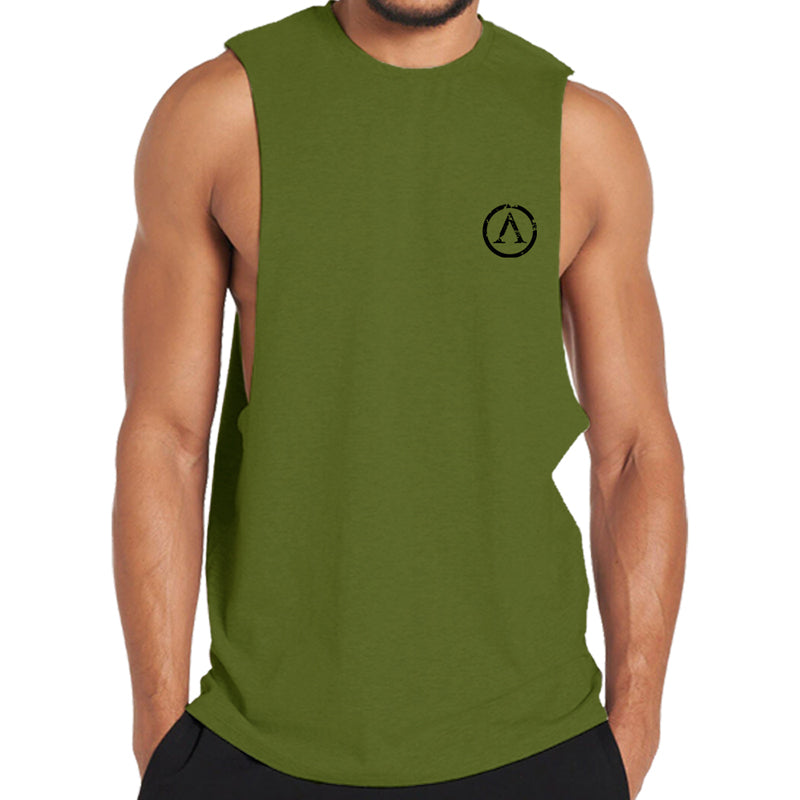 Cotton Circle Pattern Men's Tank Top