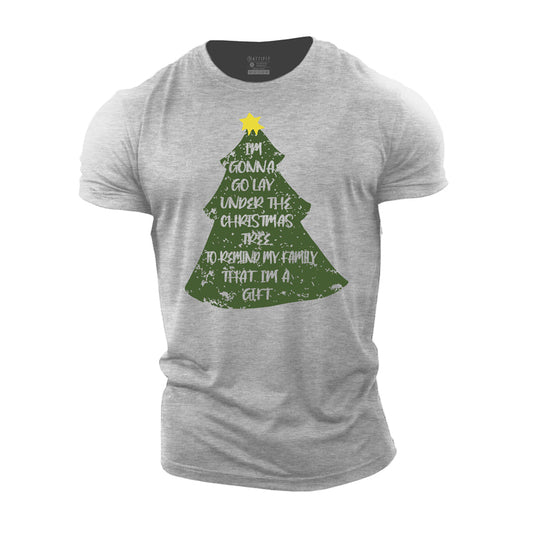 Cotton Christmas Tree Graphic Men's T-shirts