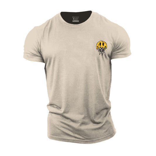 Skull Smiling Face Cotton T-Shirt