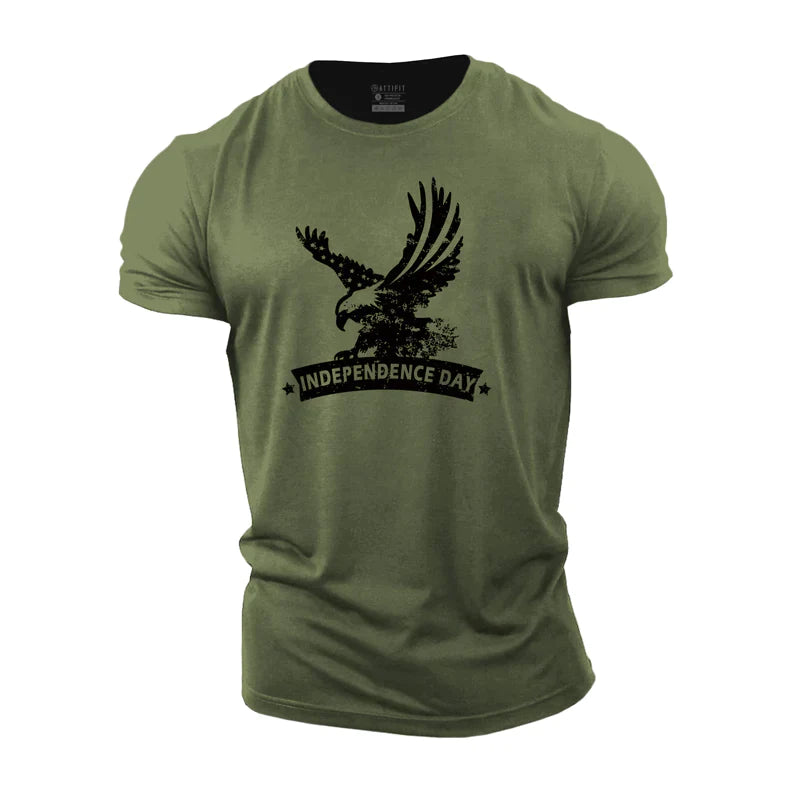 Independence Day Eagle Cotton T-Shirt