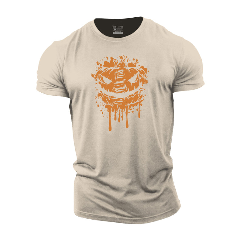 Cotton Halloween Pumpkin Gym T-shirts