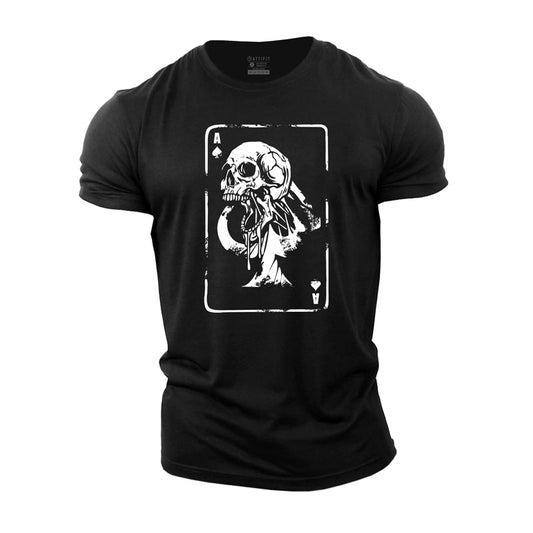 Cotton The Ace Of Spades Graphic Men's T-shirts