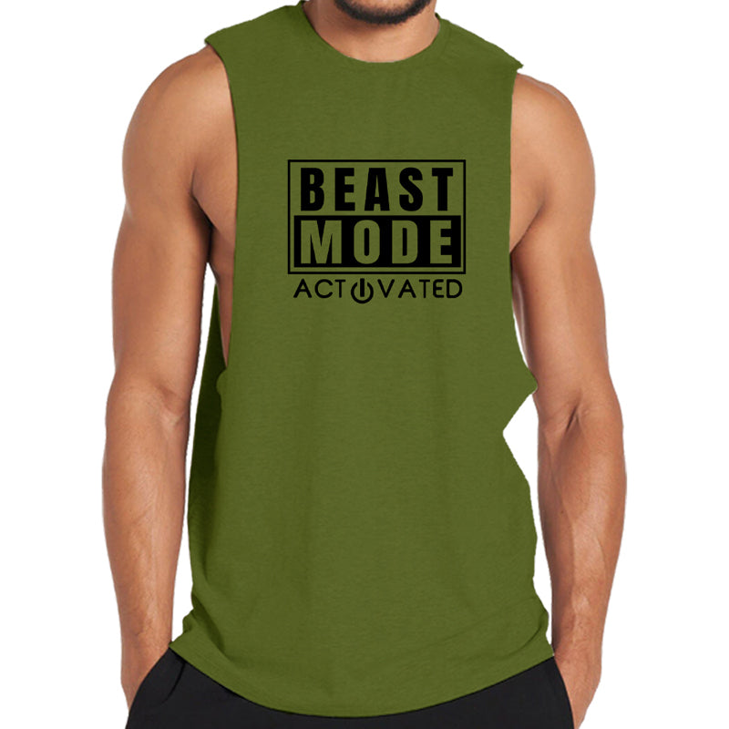 Cotton Beast Mode Bodybuilding Men's Tank Top