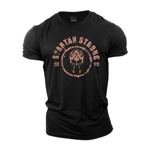 Cotton Spartan Strong Graphic Men's T-shirts